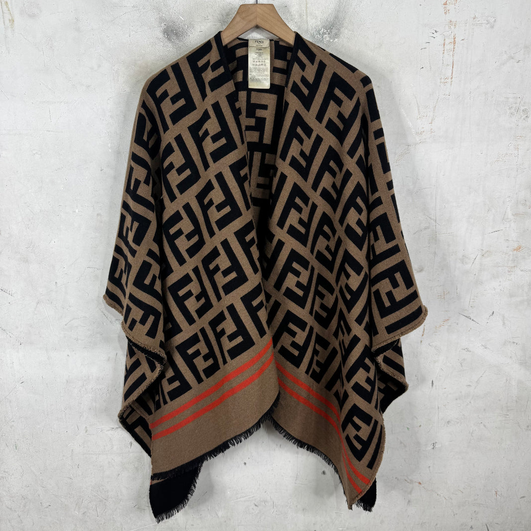 Fendi Monogram Wool Shawl
