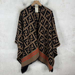 Fendi Monogram Wool Shawl