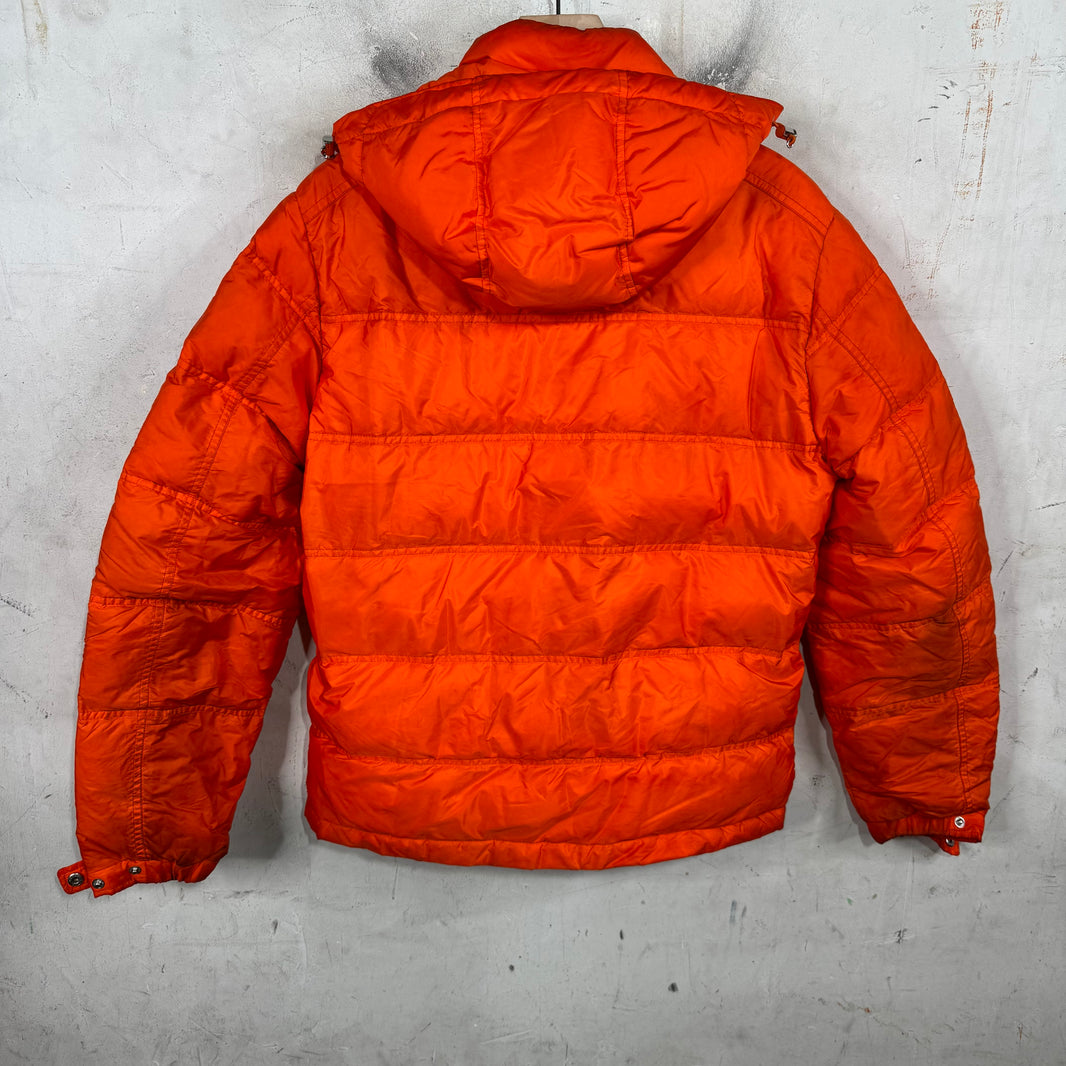 Prada Orange Plaqued Puffer Jacket