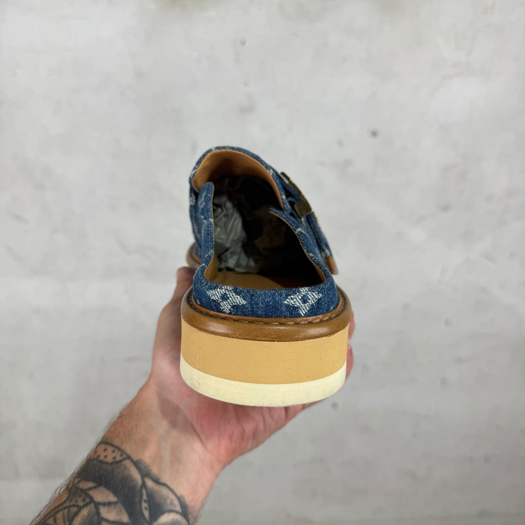 Louis Vuitton Denim Monogram Mules