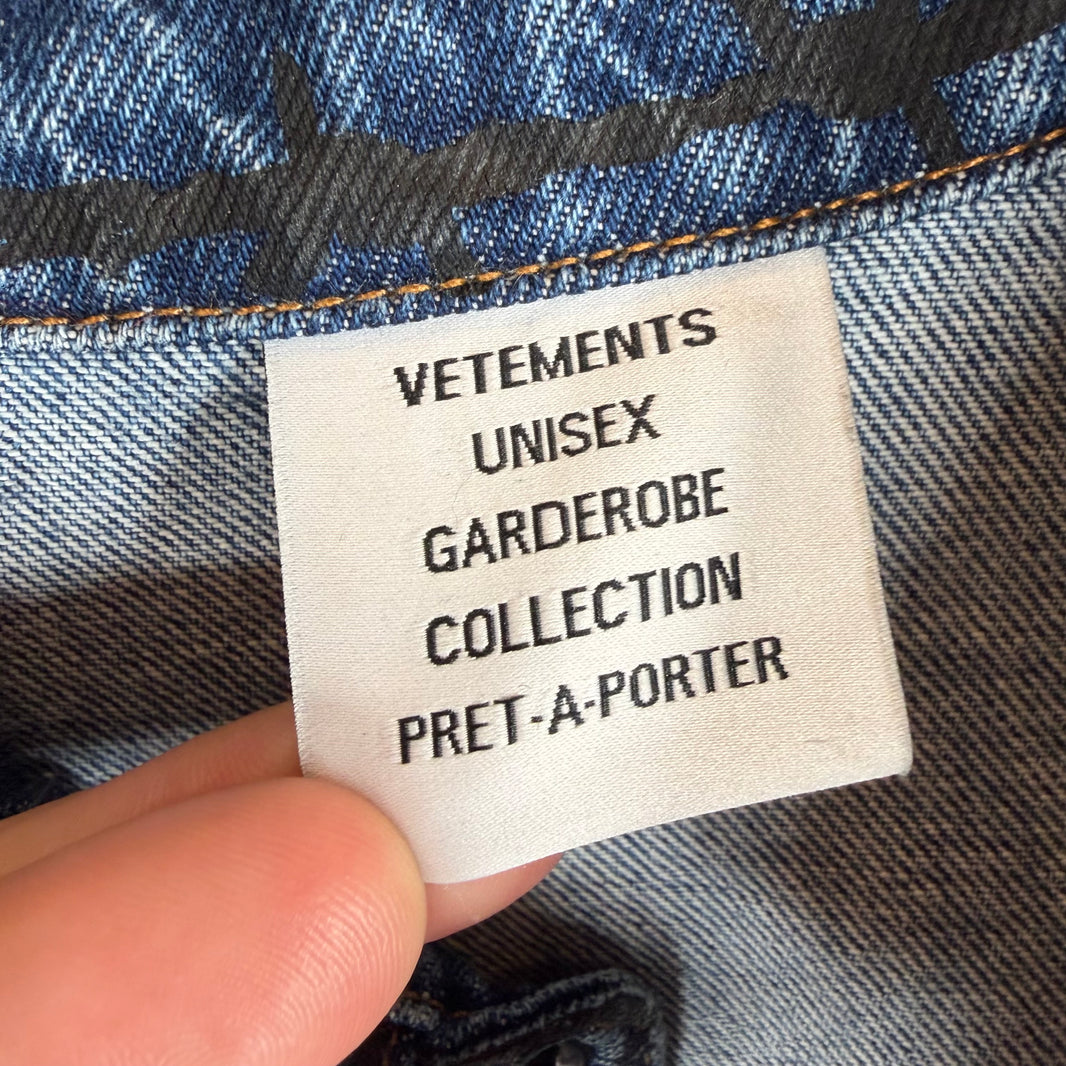 Vetements Barbed Wire Denim Button Up LS Overshirt