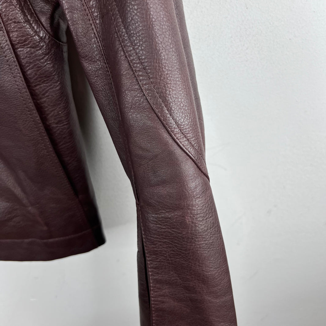 Rick Owens Raisin Leather Molino Jacket