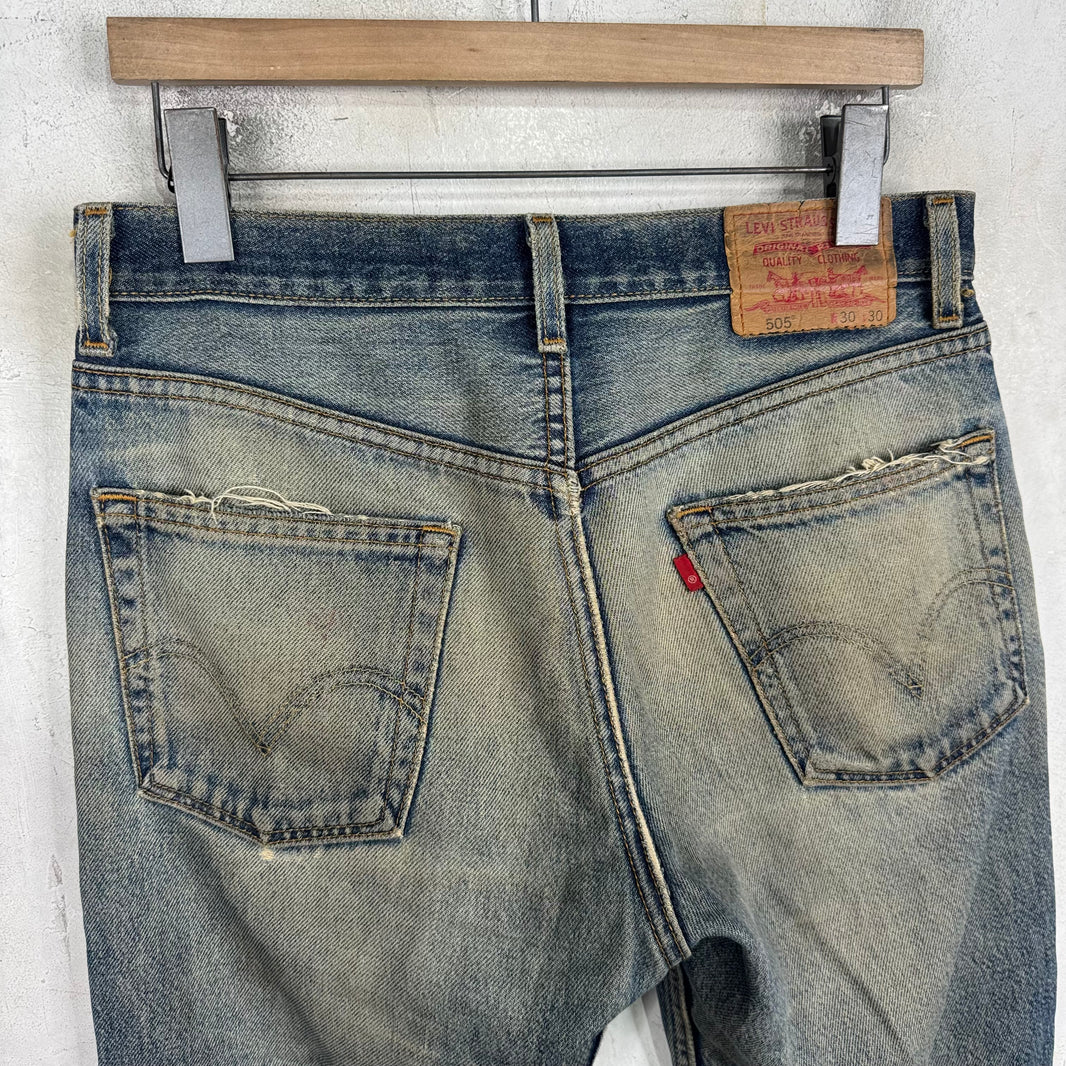 Vintage Levis 505 Distressed Repaired Jeans
