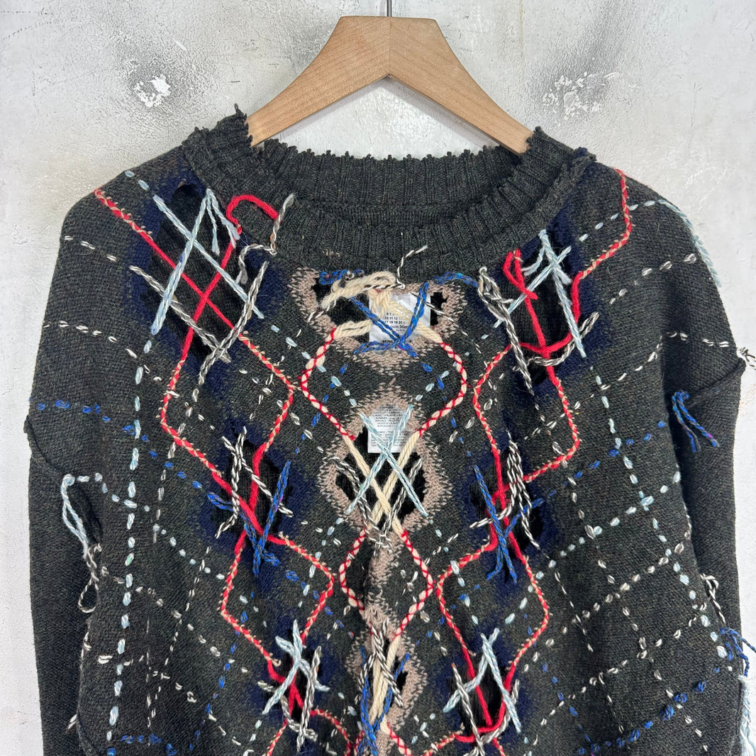 Margiela Negative Space Argyle Sweater