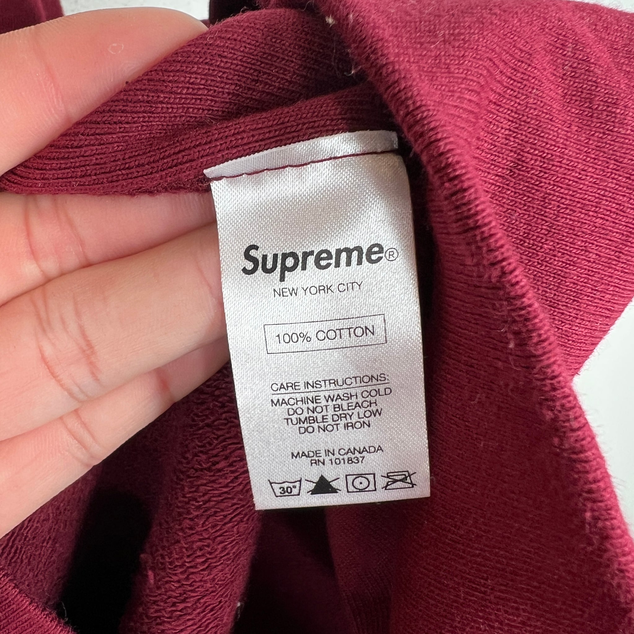 Supreme Kids 40 Oz Maroon Hoodie