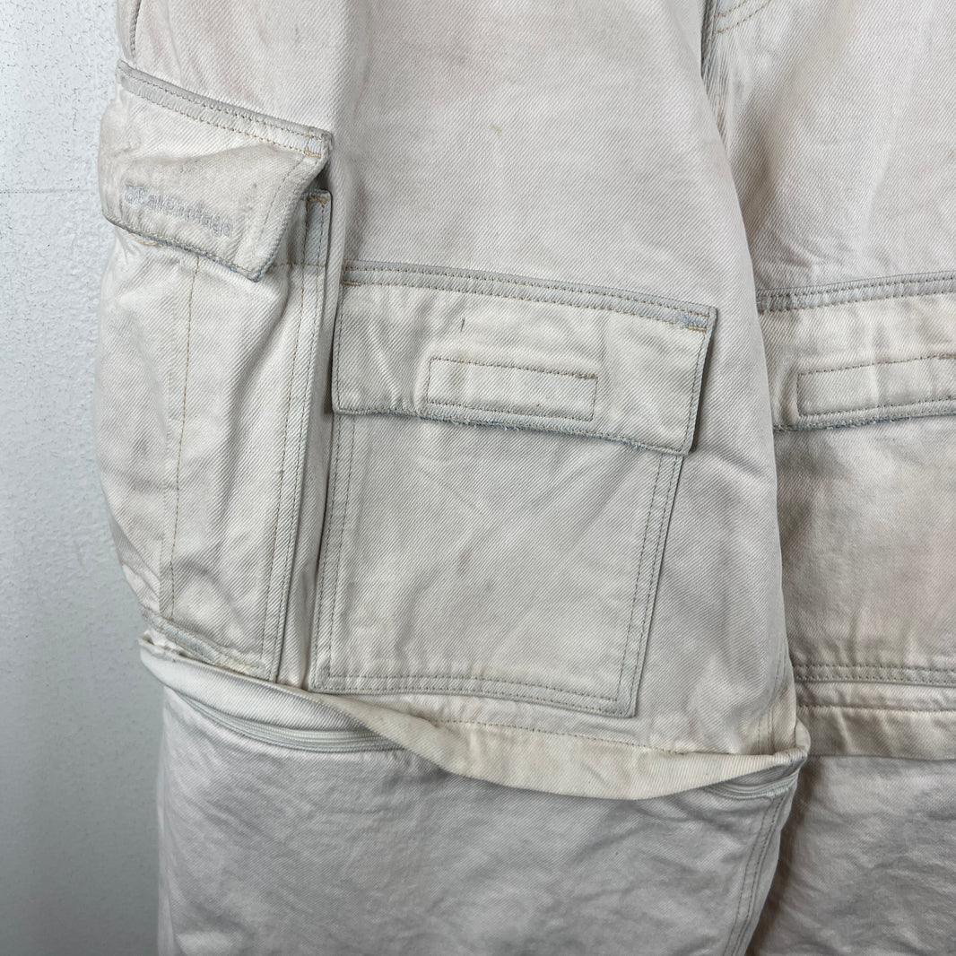 Balenciaga White Denim Convertible Cargo Pants