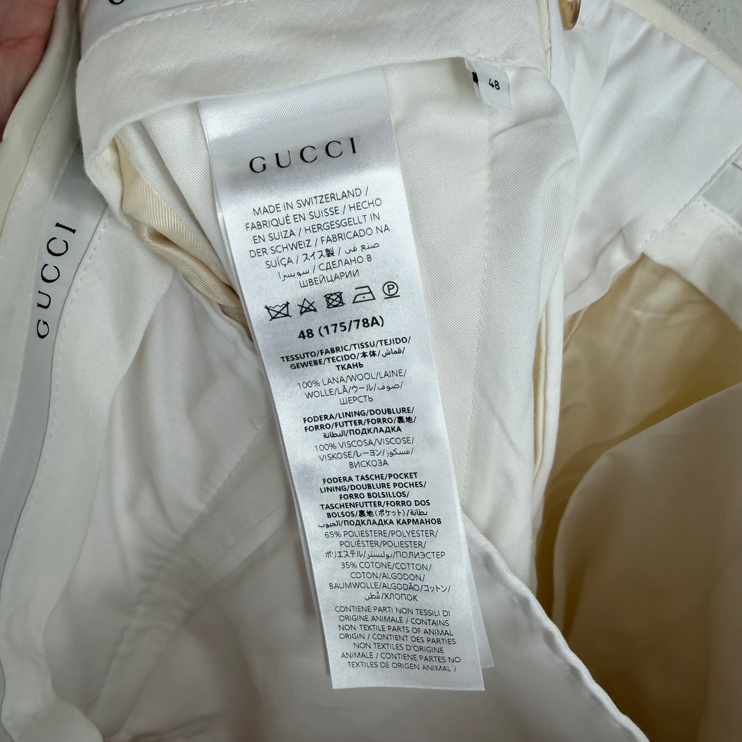 Gucci Tonal GG Monogram White Suit Set
