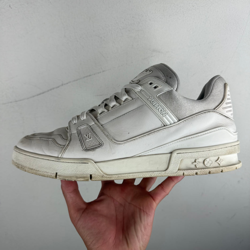 Louis Vuitton White/Gray Trainer Sneakers