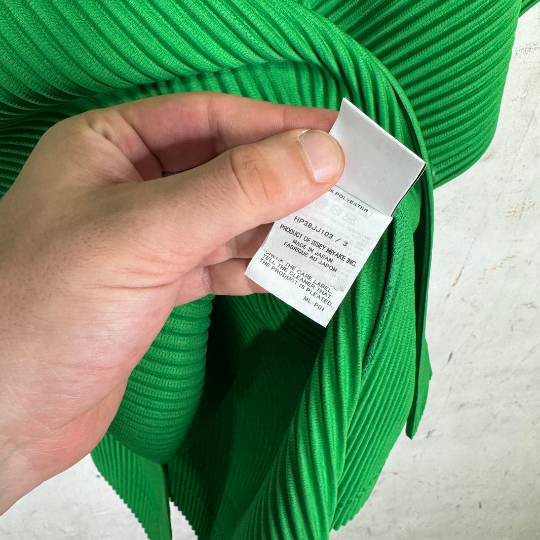 Issey Miyake Green Pleates S/S Shirt