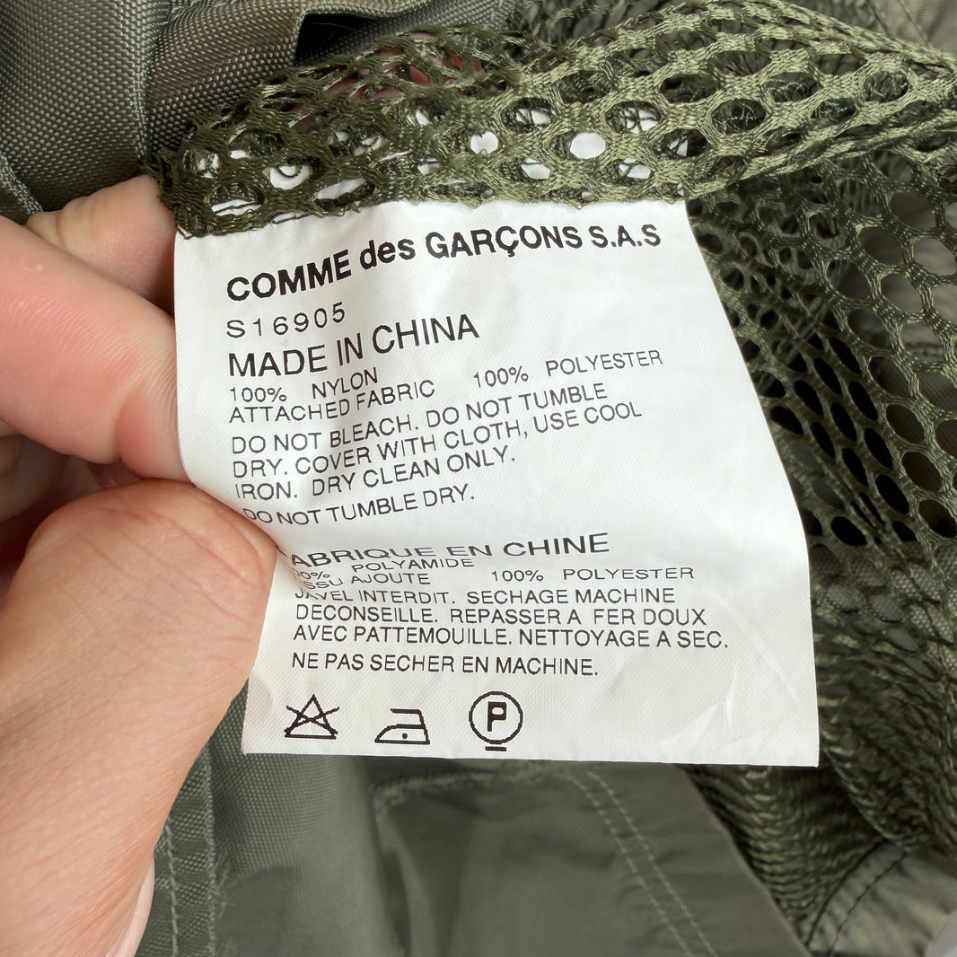CDG Green Nylon Zip Up Coaches Jacket