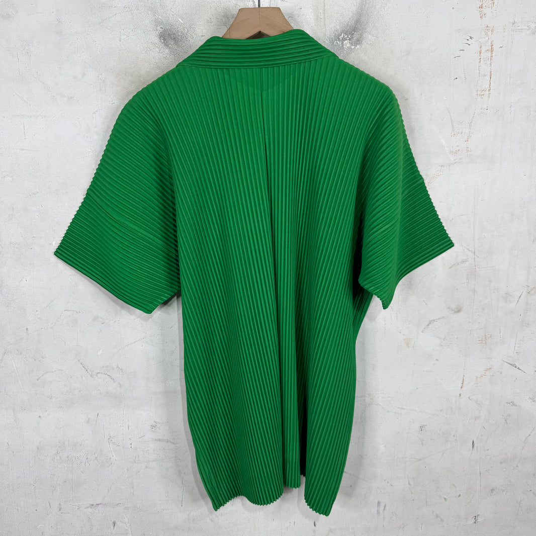 Issey Miyake Green Pleates S/S Shirt