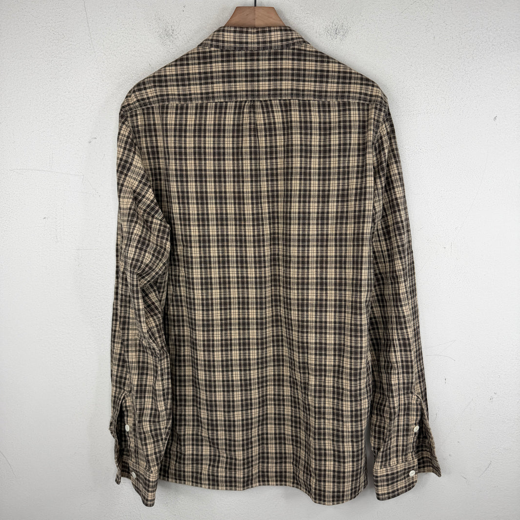 RRL Brown Plaid Button Up Shirt
