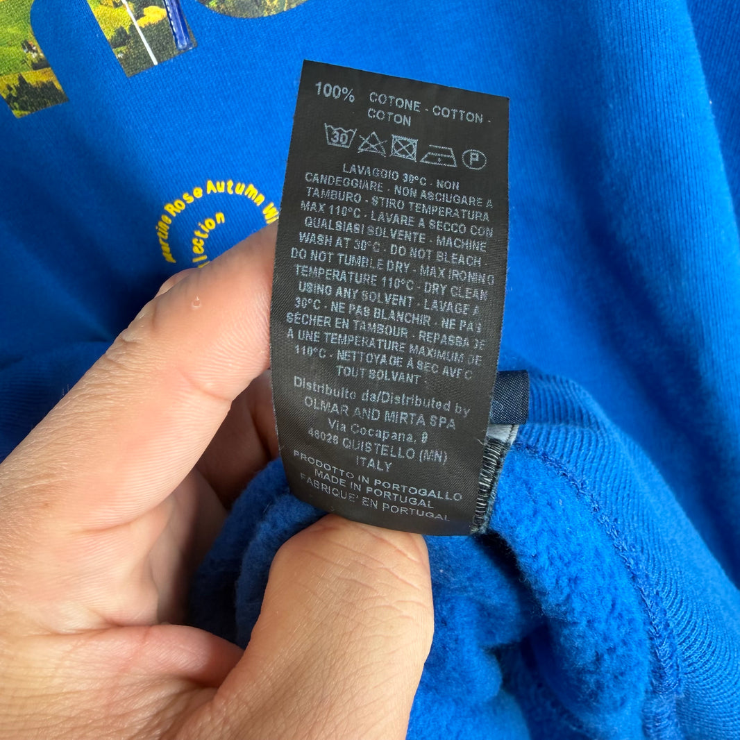 Martine Rose Blue Quiet Riot Hoodie