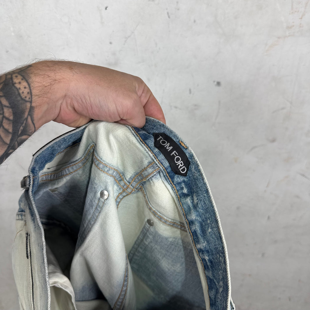 Tom Ford Bleach Slim Straight Jeans