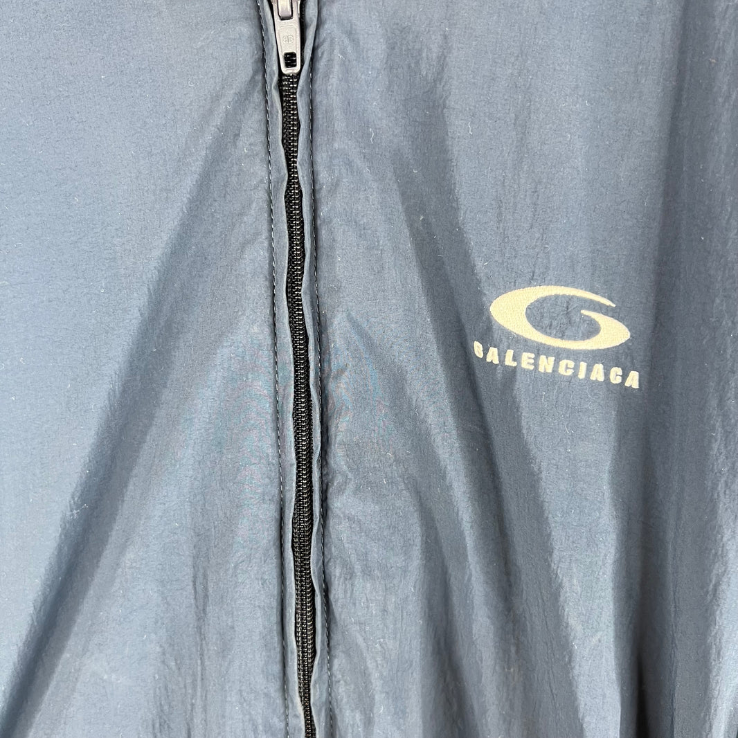 Balenciaga Loop Logo Leather Track Jacket