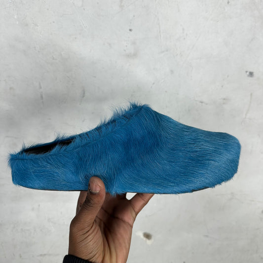 Marni Blue Furry Fussbet Loafers