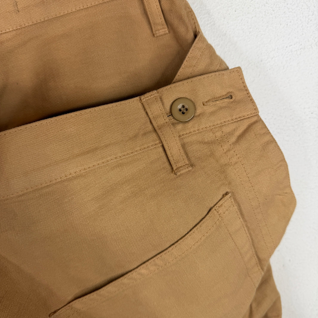 Final Home Tan Double Waist Button Pants