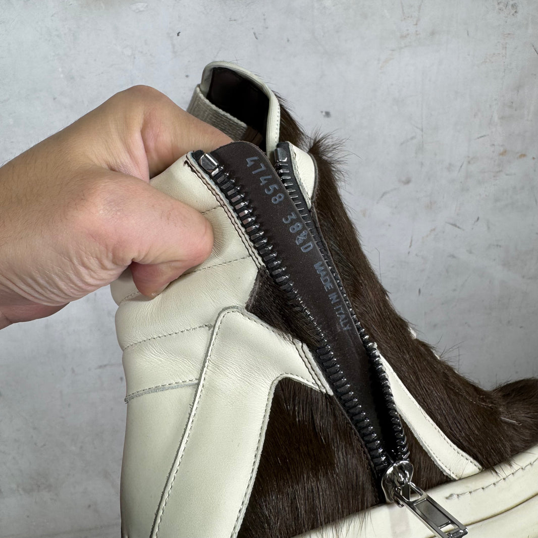Rick Owens Brown Ponyhair Ramones