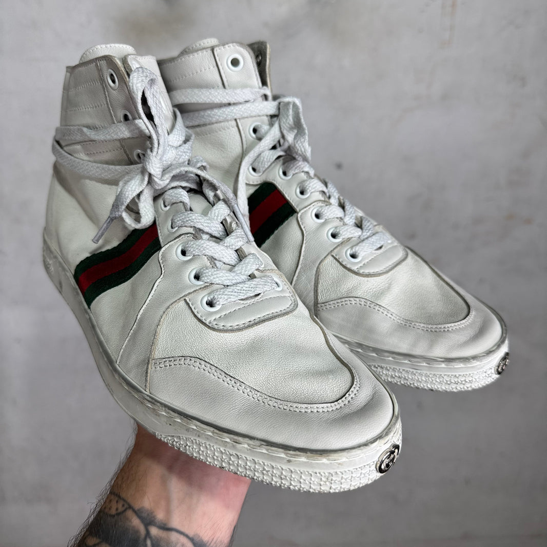 Gucci High Top Stretch Sneakers