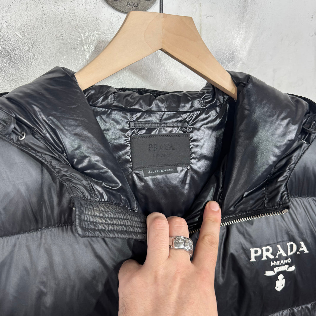 Prada Stencil Logo Puffer Vest