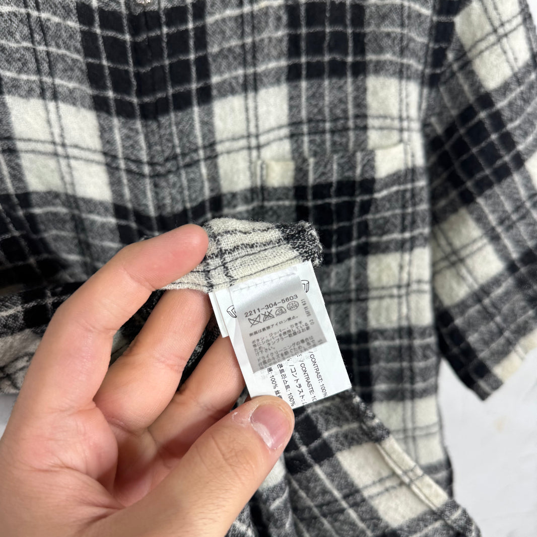 Chrome Hearts Plaid Wool Zipped S/S Shirt