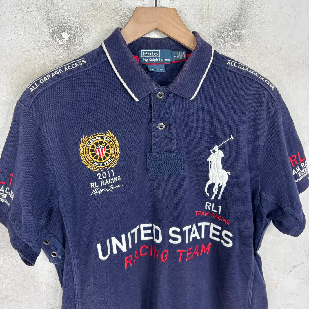 Ralph Lauren Navy USA Racing Polo