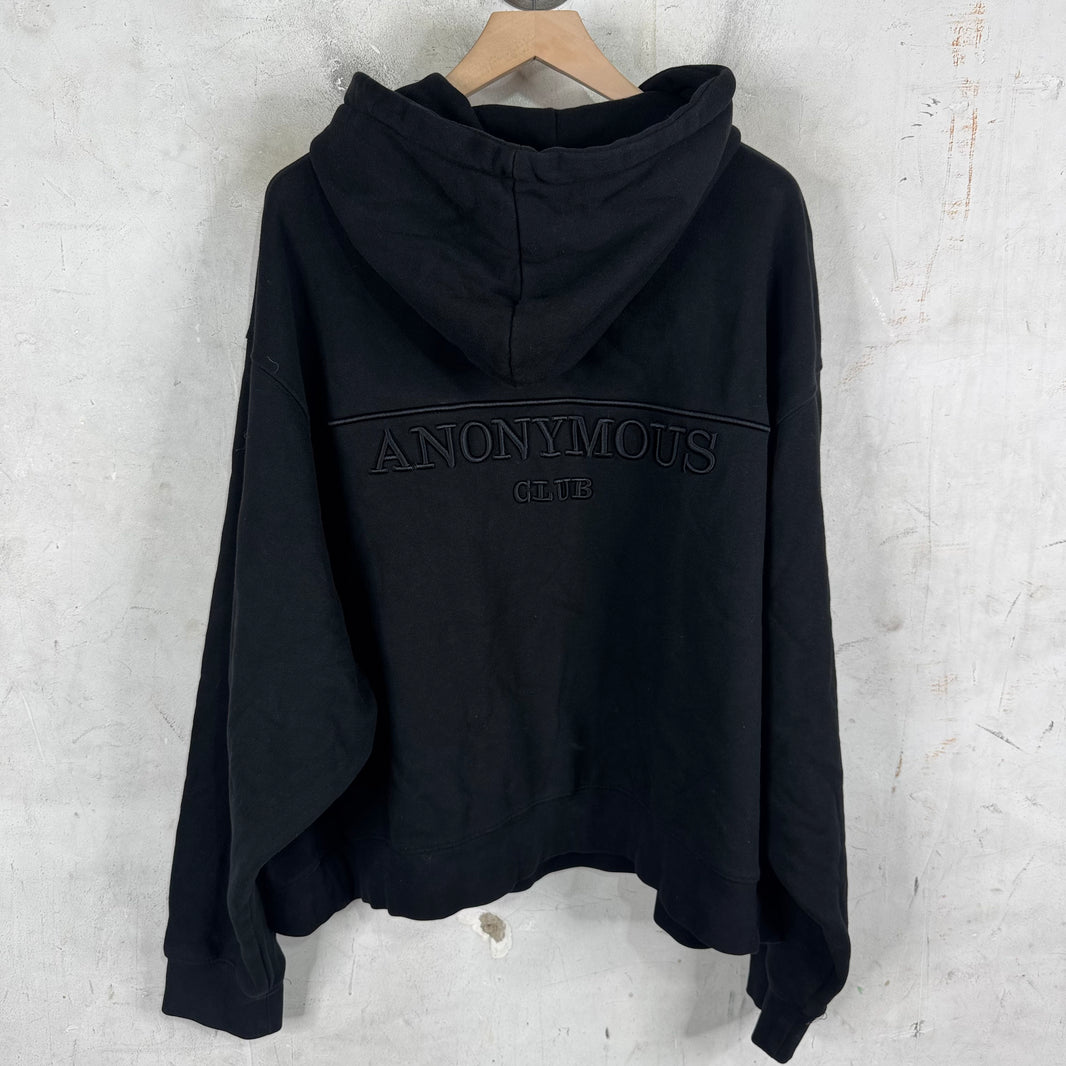 Anonymous Club Tonal Black Logo Hoodie