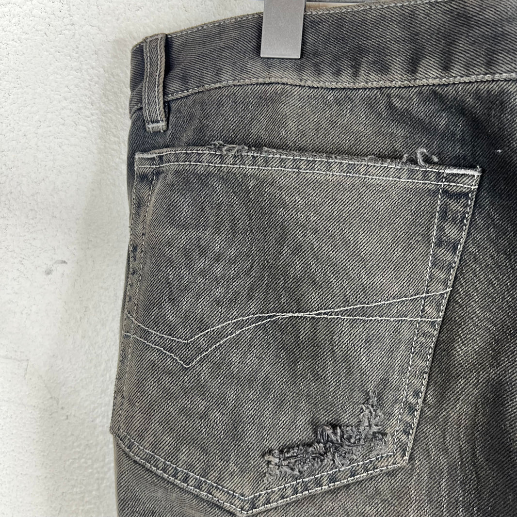 Balenciaga Distressed Straight Leg Jeans