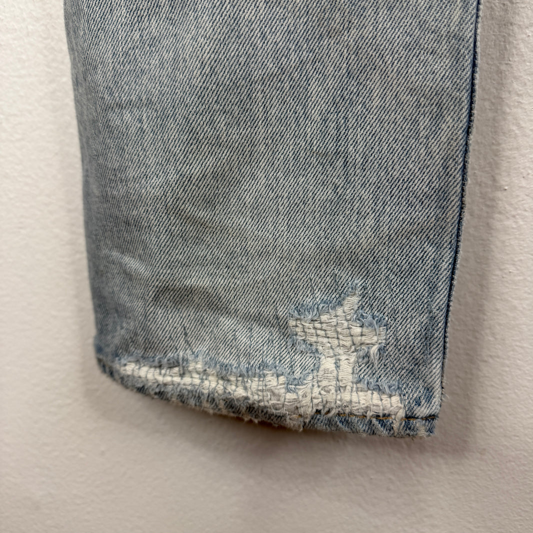 Saint Laurent Light Wash Repaired D18 Denim Jeans