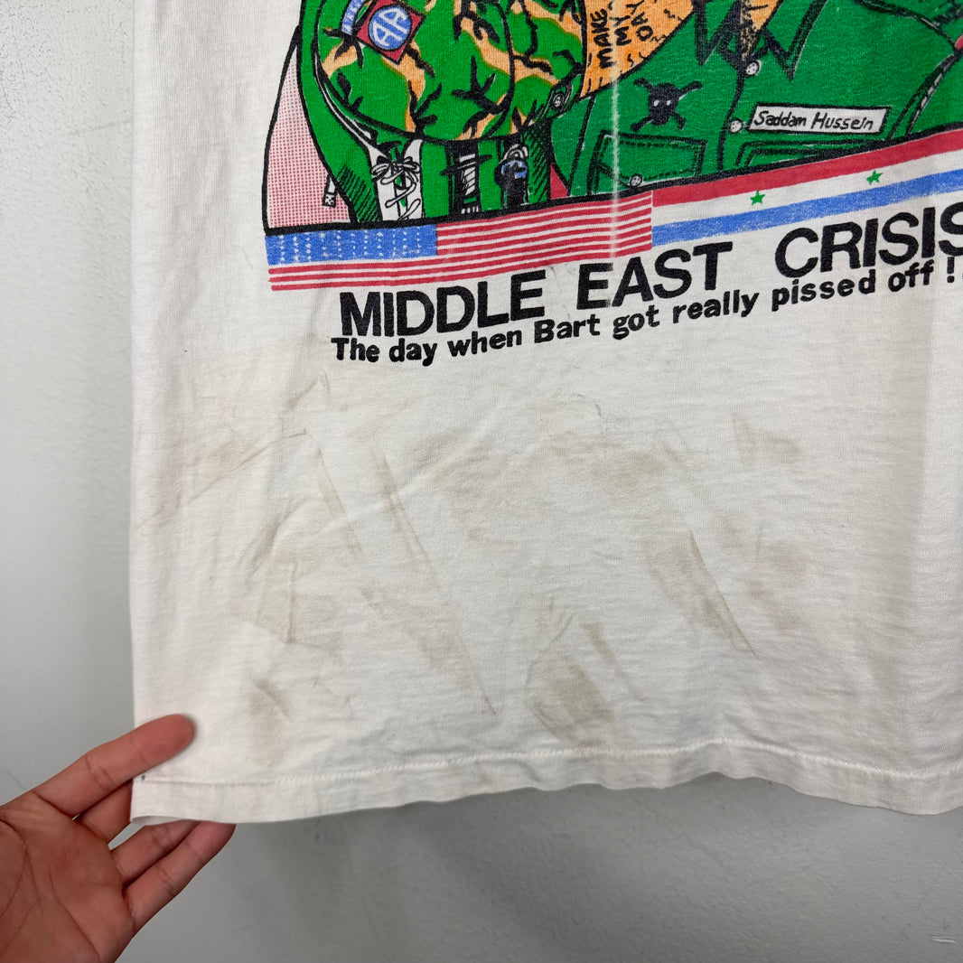 Vintage Bart Simpson Bootleg Middle East Crisis T-Shirt