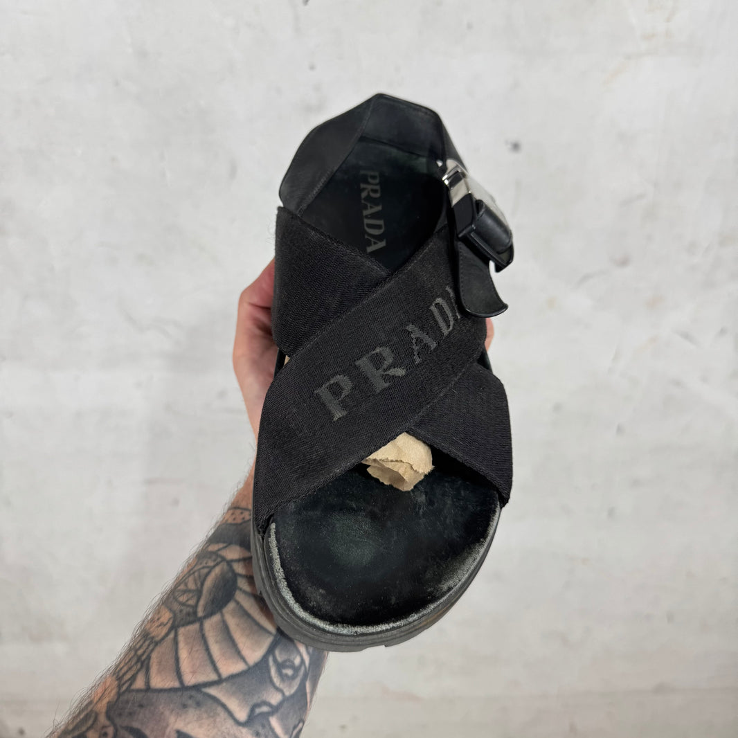 Prada Straped Logo Sandals