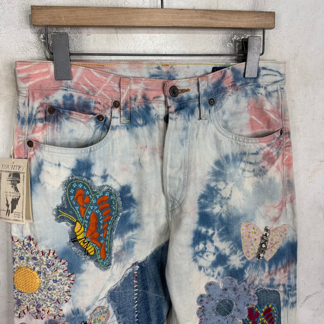 Kapital Tie Dye Patchwork Jeans