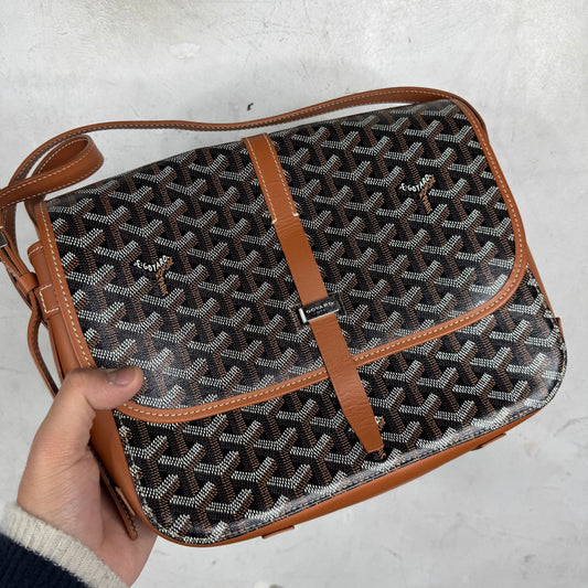 Goyard Brown Belvedere MM Messenger Bag