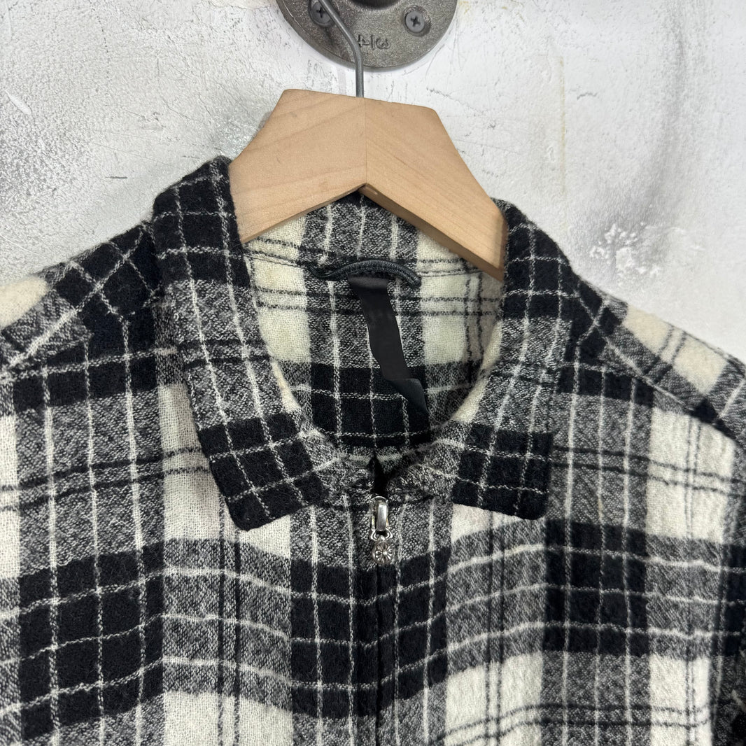 Chrome Hearts Plaid Wool Zipped S/S Shirt