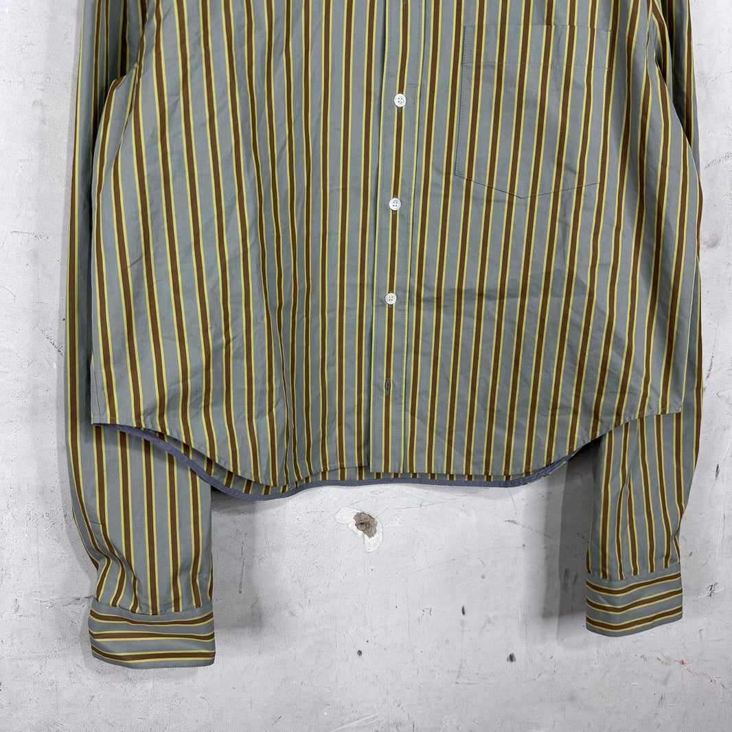 Marni Pinstriped Cropped Overshirt