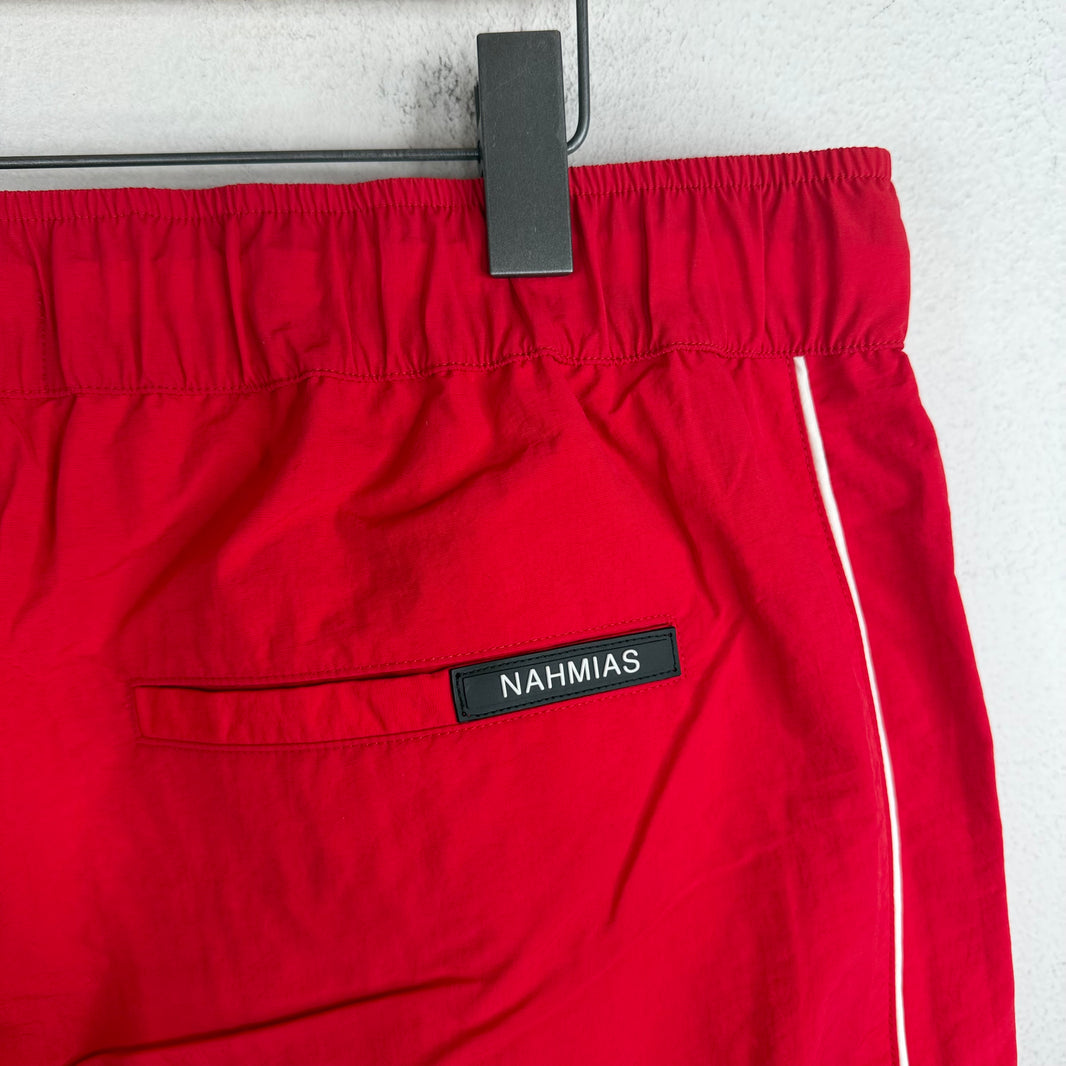 Nahmias Red Baggy Track Pants