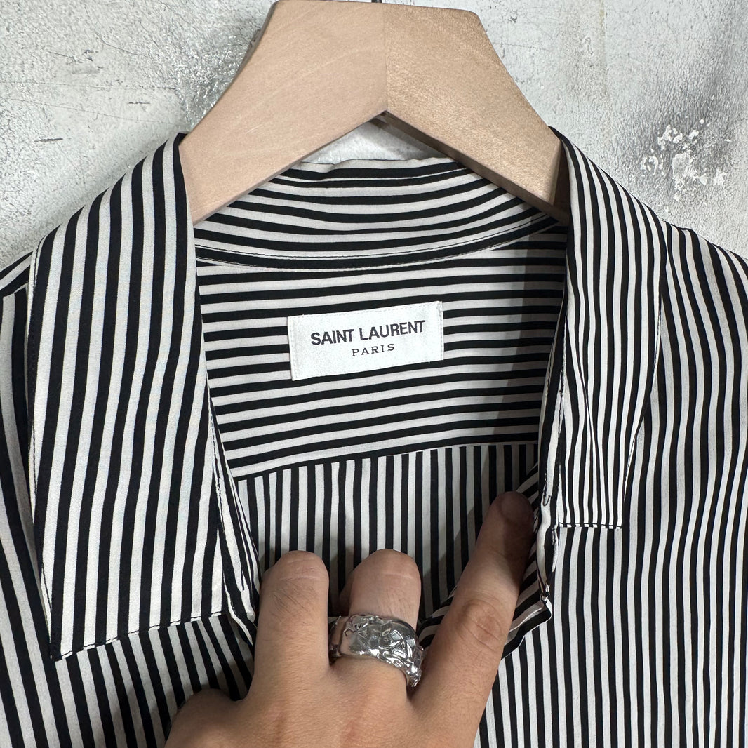 Saint Laurent Silk Pinstriped Shirt