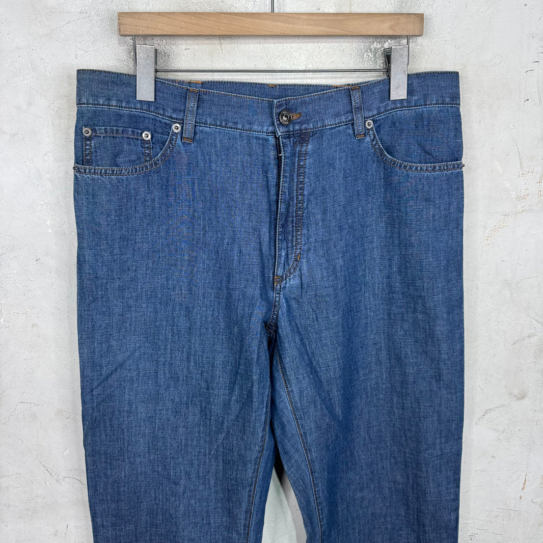 Zegna Medium Wash Lightweight Jeans