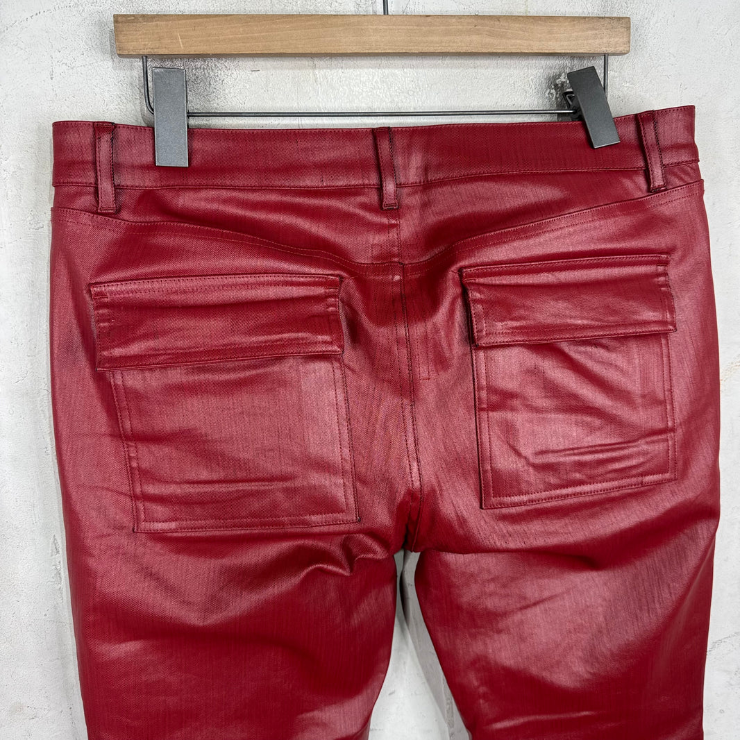 Rick Owens Lido Waxed Tapered Jeans