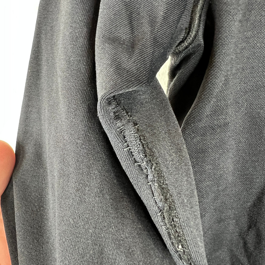 Rick Owens Phlegethon Black Ribbed Longsleeve T-Shirt