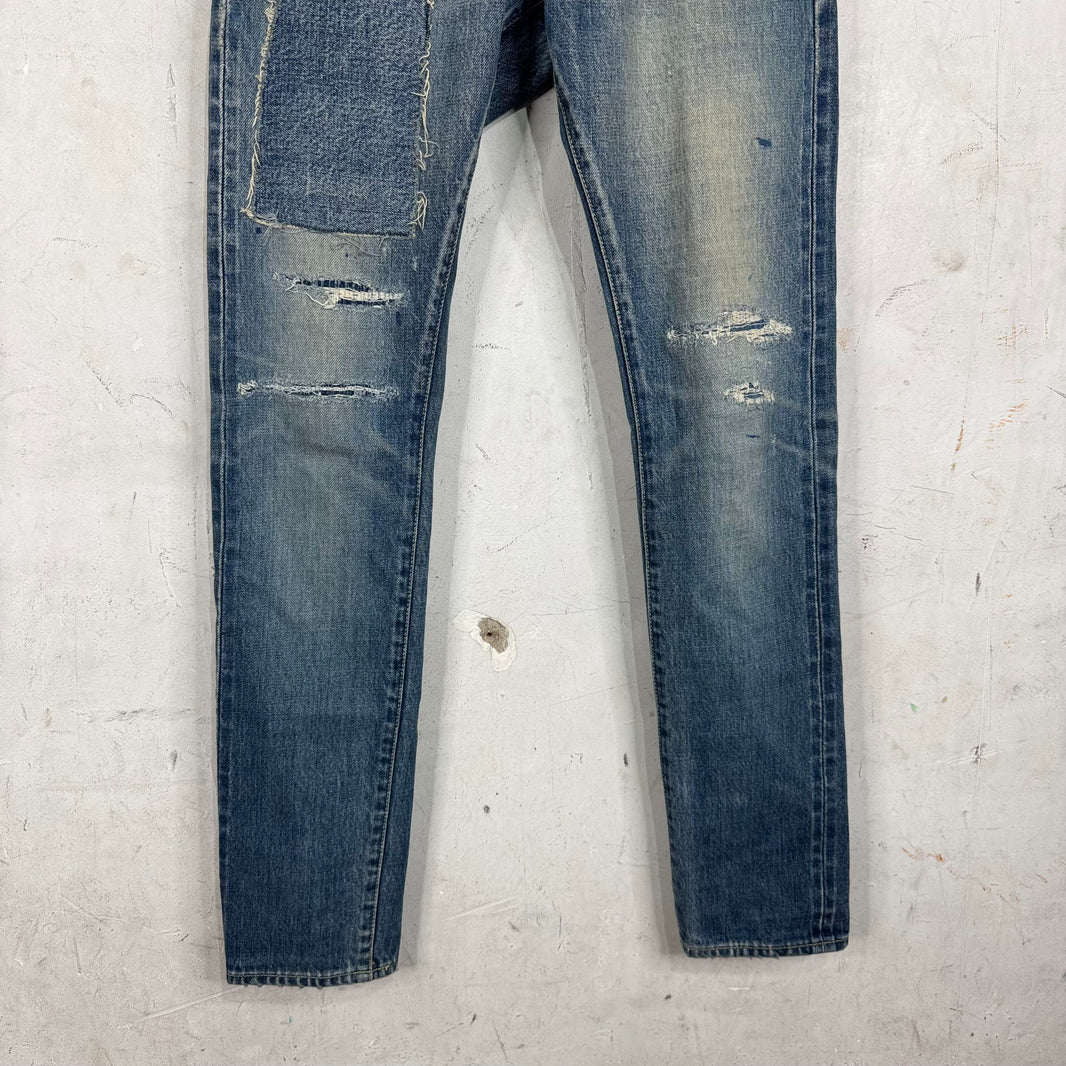 Visvim Social Scrupture Repaired Slim Jeans