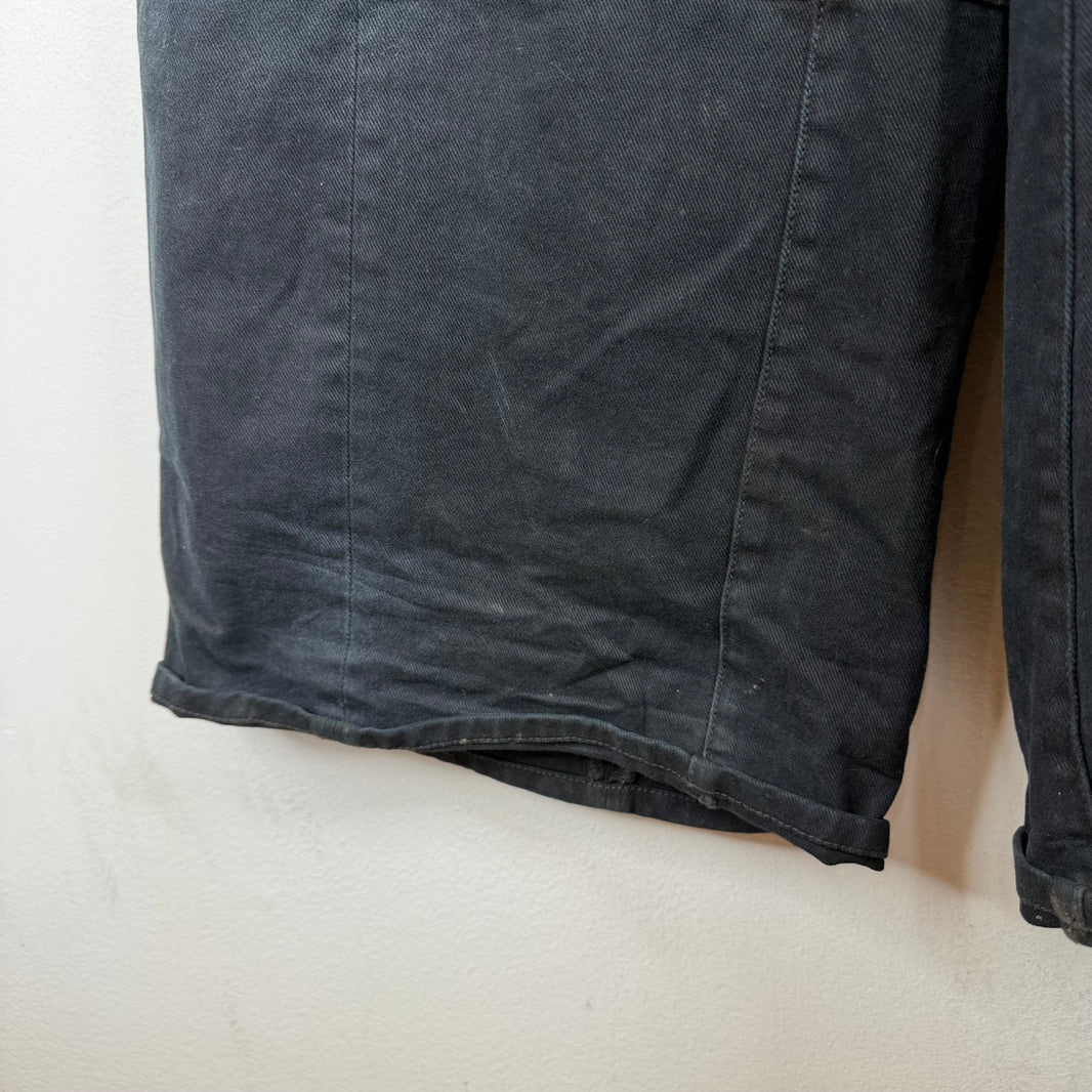 Balenciaga Convertible Black Kick Knee Flared Jeans