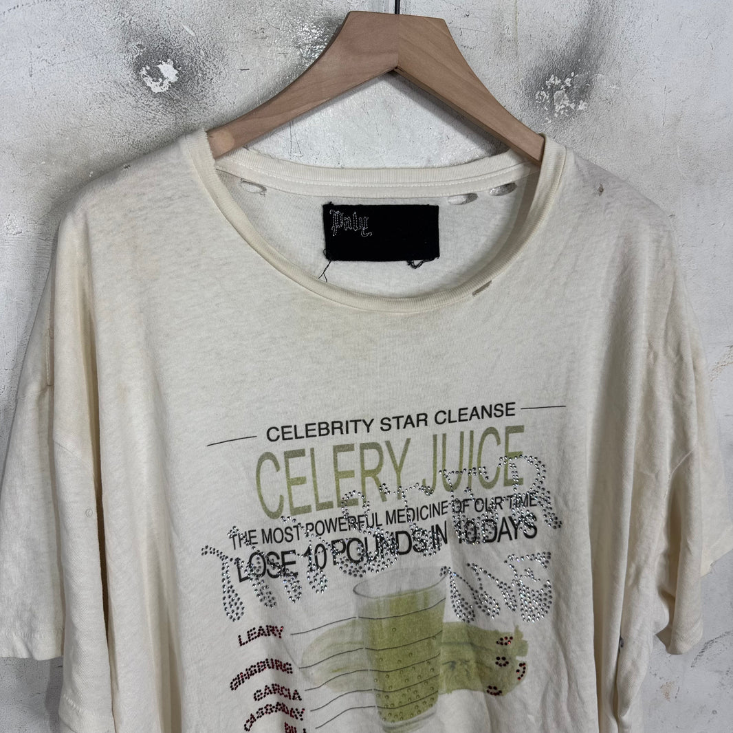 Paly Celery Juice Rhinestone T-Shirt