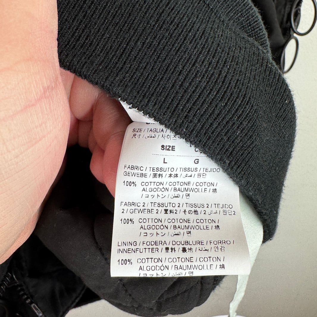 Off White Black Hooded Bomber Jacket