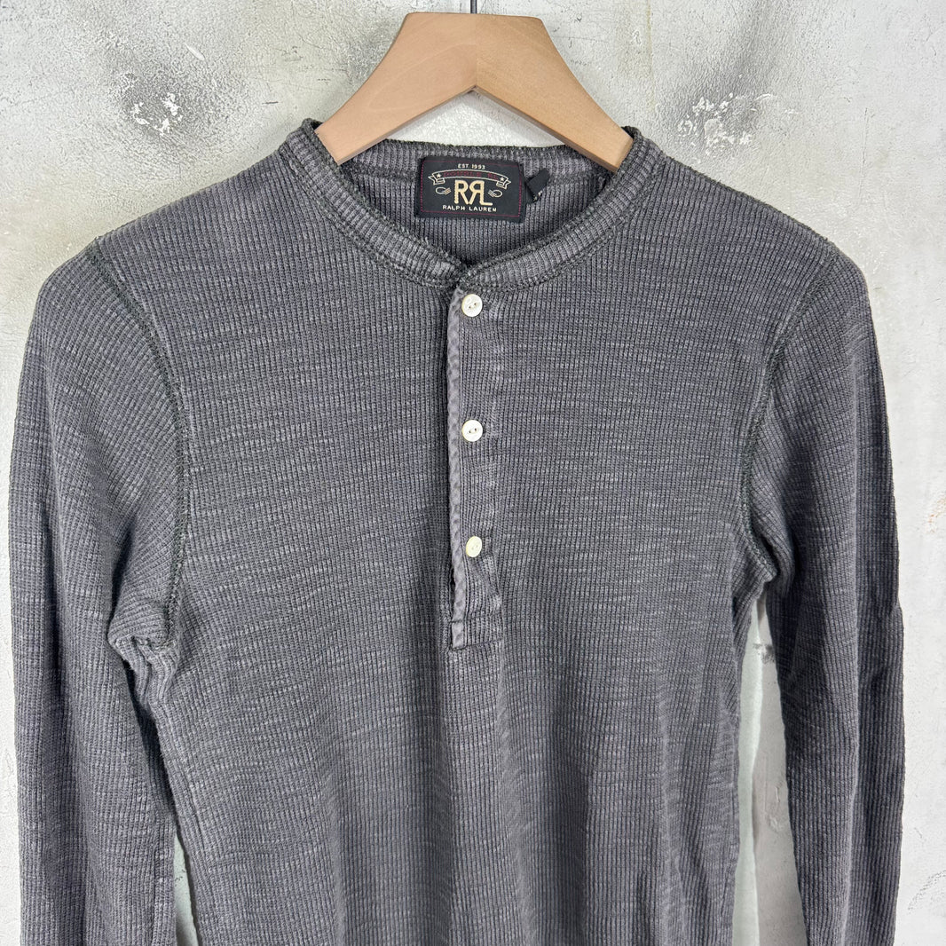 RRL Grey Waffle Henley