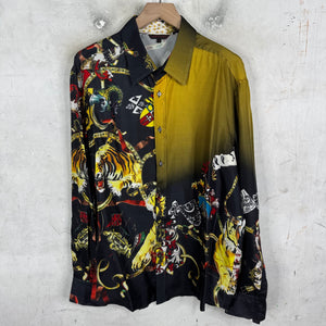 Cavalli Patterned Silk Buttoned Shirt