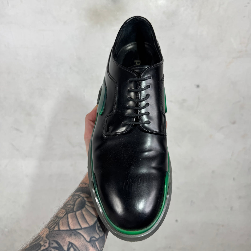 Prada Leather Sneaker Paneled Derby
