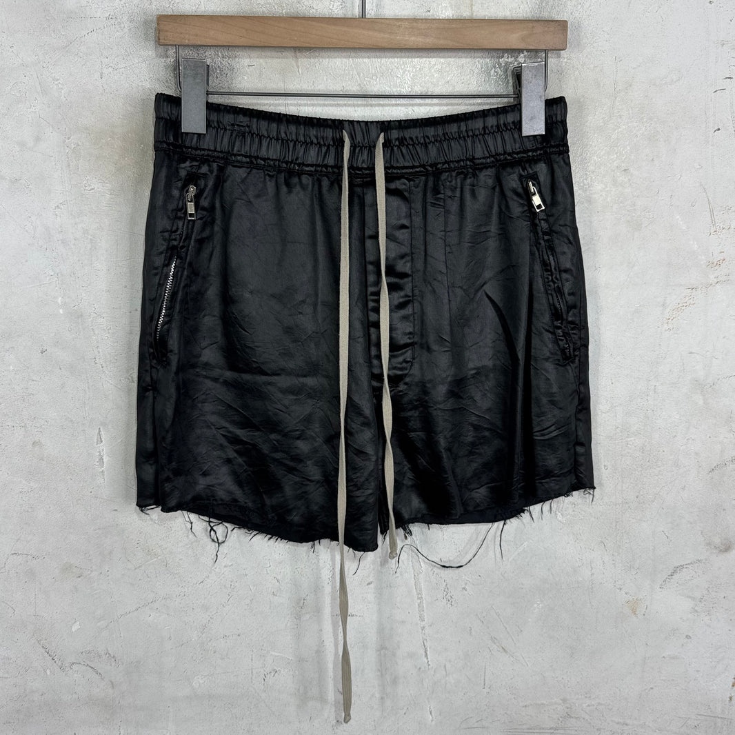 Rick Owens Satin Cutoff Shorts
