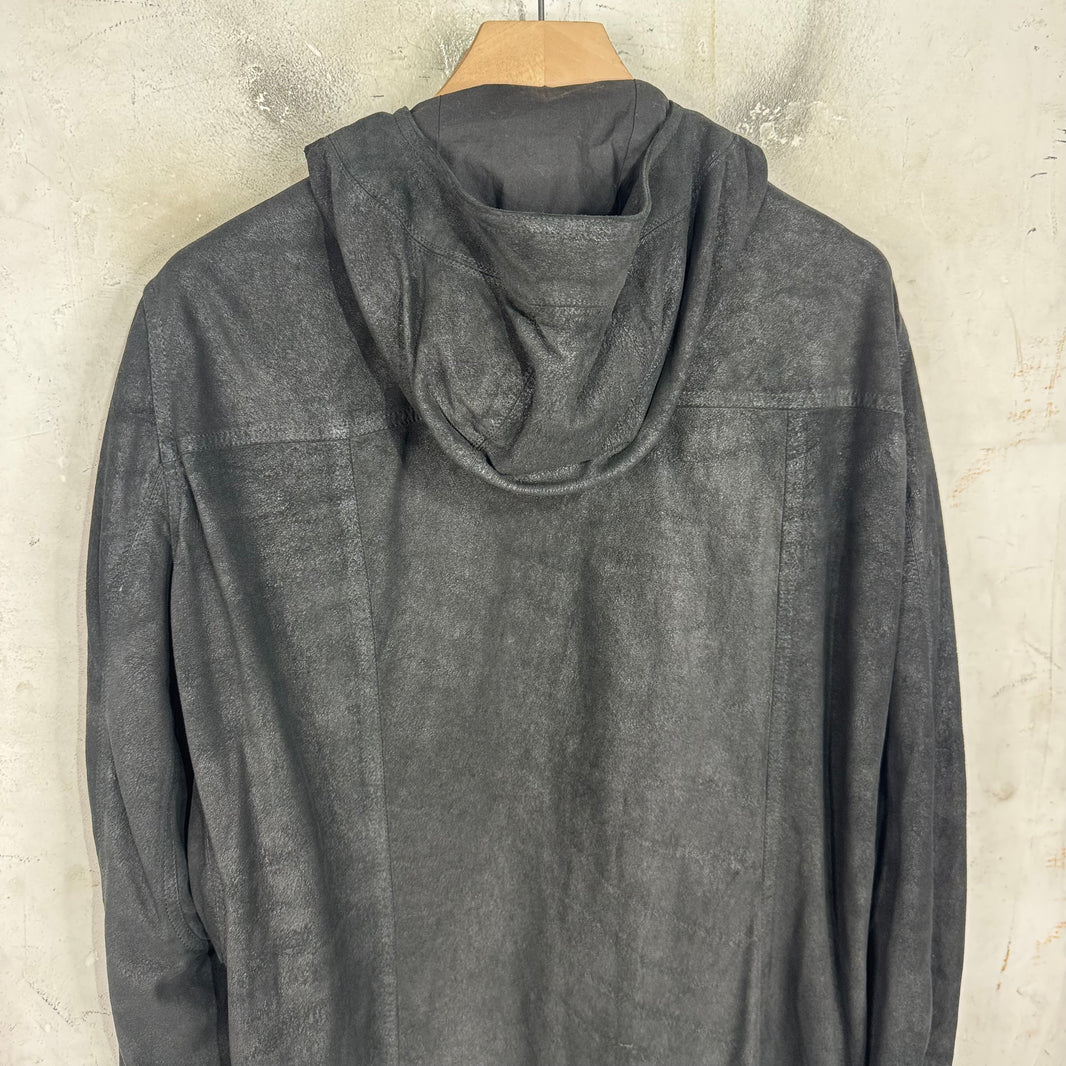 Rick Owens Blistered Leather Scuba Jacket