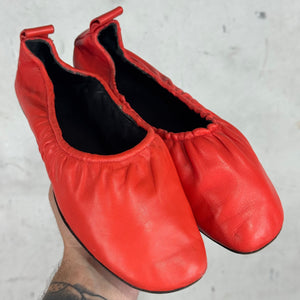 Celine Foldable Red Ballet Flats